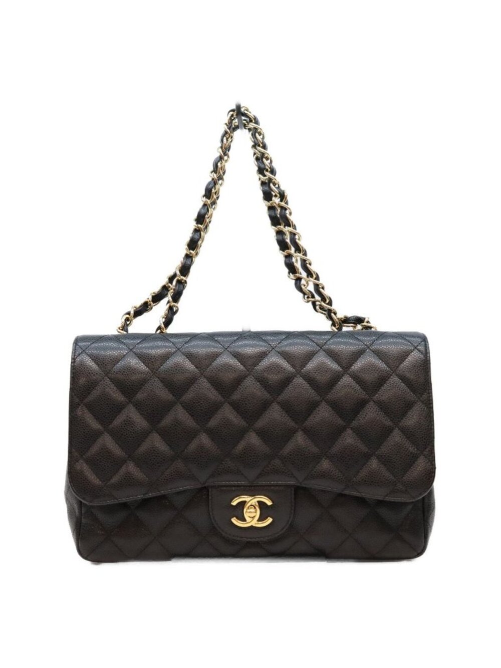 Chanel Black Caviar Single Maxi Quilted 30 Shoulder Bag